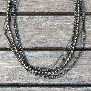 Banana Republic Multi-Layered Chain Necklace with Beads